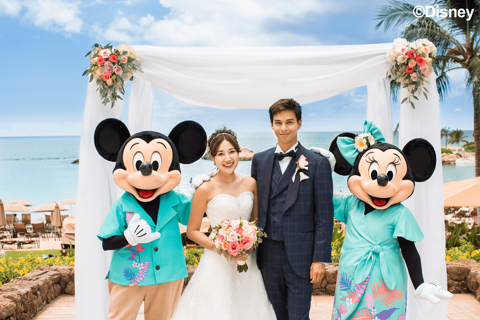 ディズニー フェアリーテール ウェディング アウラニの費用 写真 ハワイ結婚式 挙式 His海外ウェディング