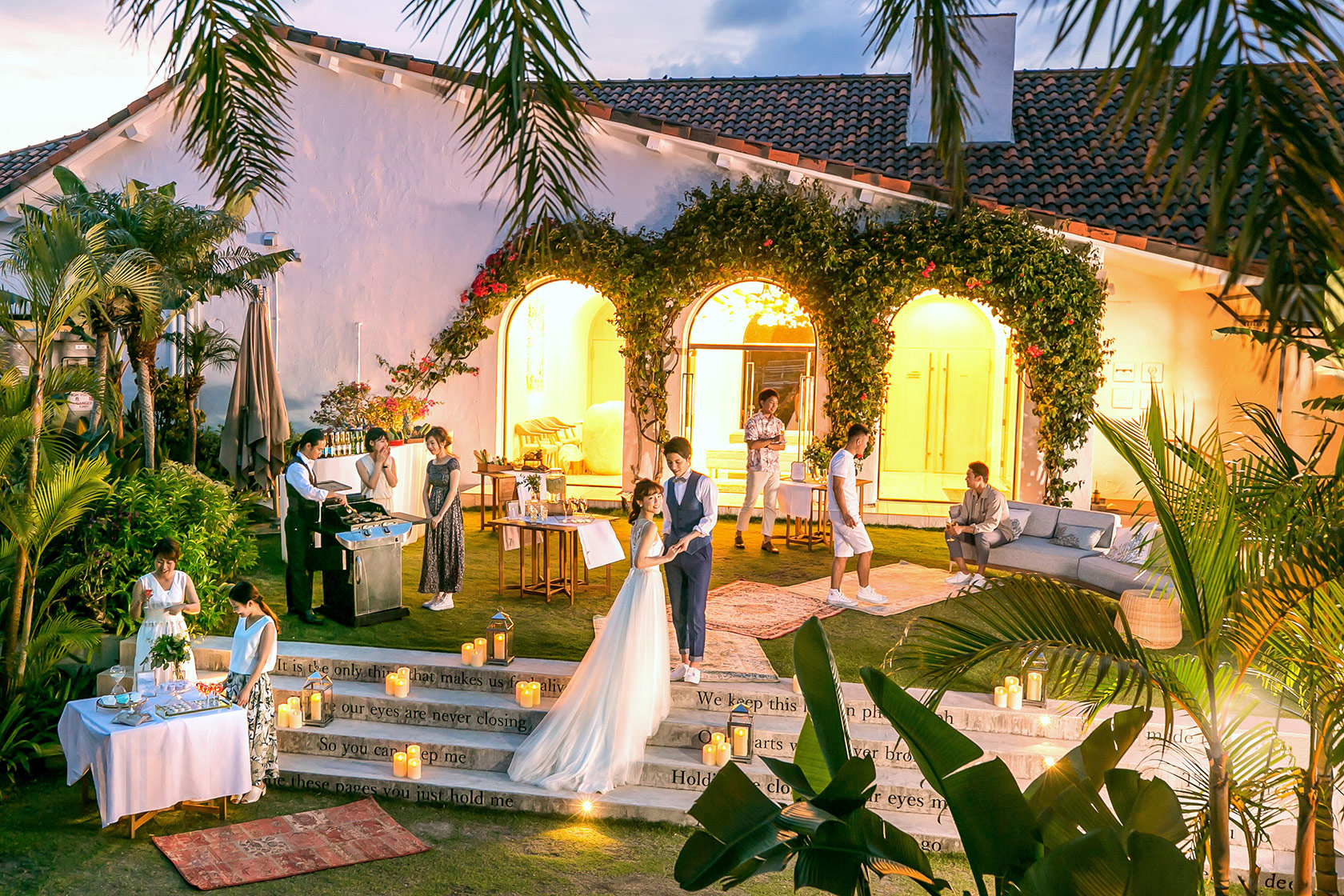 邸宅レストランの費用 写真 沖縄結婚式 挙式 Hisウェディング