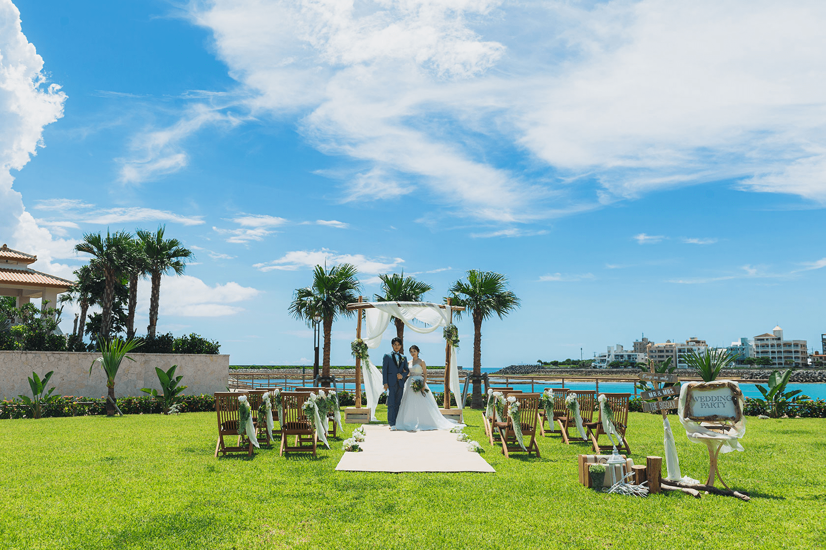 セントレジェンダokinawaガーデンの費用 写真 沖縄結婚式 挙式 Hisウェディング
