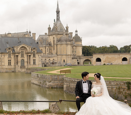 フランス・パリ 早朝フォト＋古城フォトウェディング