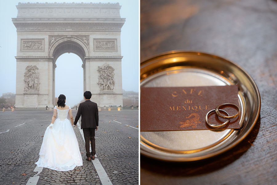 ヨーロッパ結婚式・挙式・ウェディング「フランス・パリ 早朝フォトウェディング」卒花フォト・卒花写真