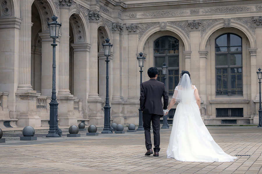 ヨーロッパ結婚式・挙式・ウェディング「フランス・パリ 早朝フォトウェディング」卒花フォト・卒花写真