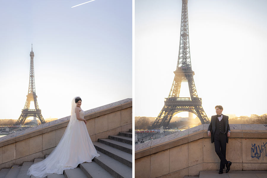ヨーロッパ結婚式・挙式・ウェディング「フランス・パリ 早朝フォトウェディング」卒花フォト・卒花写真