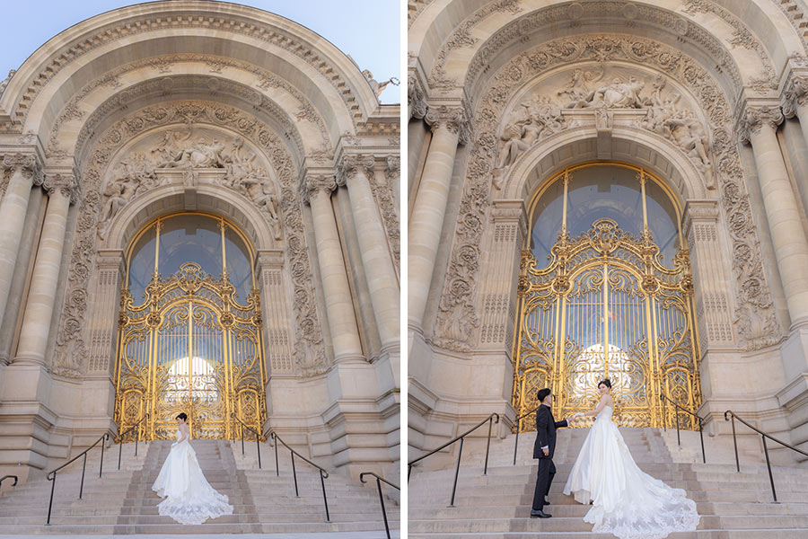 ヨーロッパ結婚式・挙式・ウェディング「フランス・パリ 早朝フォトウェディング」卒花フォト・卒花写真