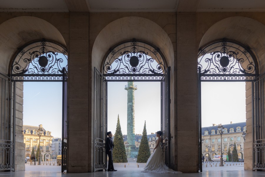 ヨーロッパ結婚式・挙式・ウェディング「フランス・パリ 早朝フォトウェディング」卒花フォト・卒花写真