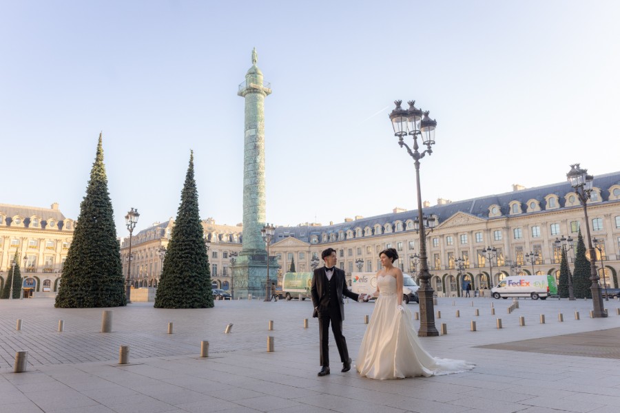 ヨーロッパ結婚式・挙式・ウェディング「フランス・パリ 早朝フォトウェディング」卒花フォト・卒花写真