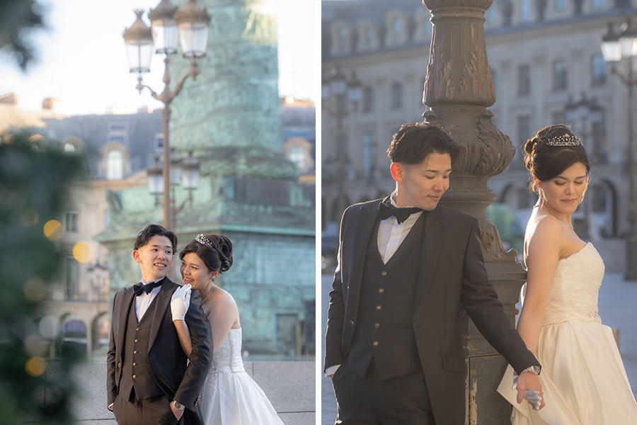 ヨーロッパ結婚式・挙式・ウェディング「フランス・パリ 早朝フォトウェディング」卒花フォト・卒花写真