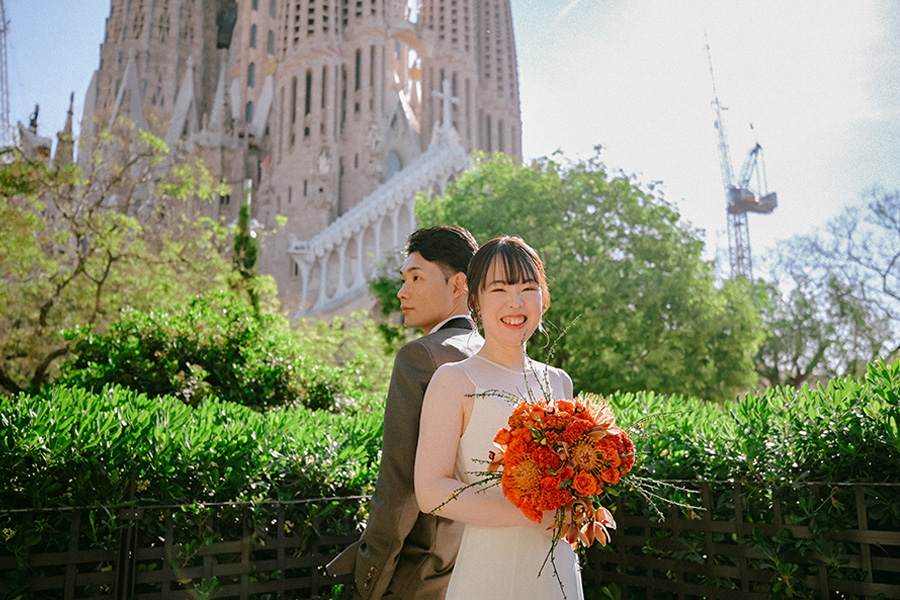 ヨーロッパ結婚式・挙式・ウェディング「スペイン・バルセロナ教会フォトウェディング」フォト