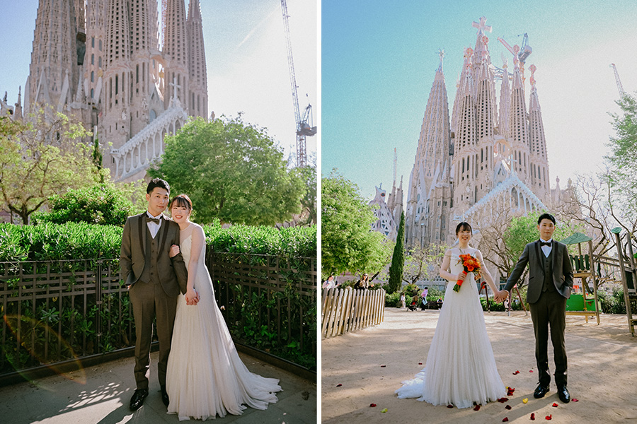 ヨーロッパ結婚式・挙式・ウェディング「スペイン・バルセロナ教会フォトウェディング」フォト