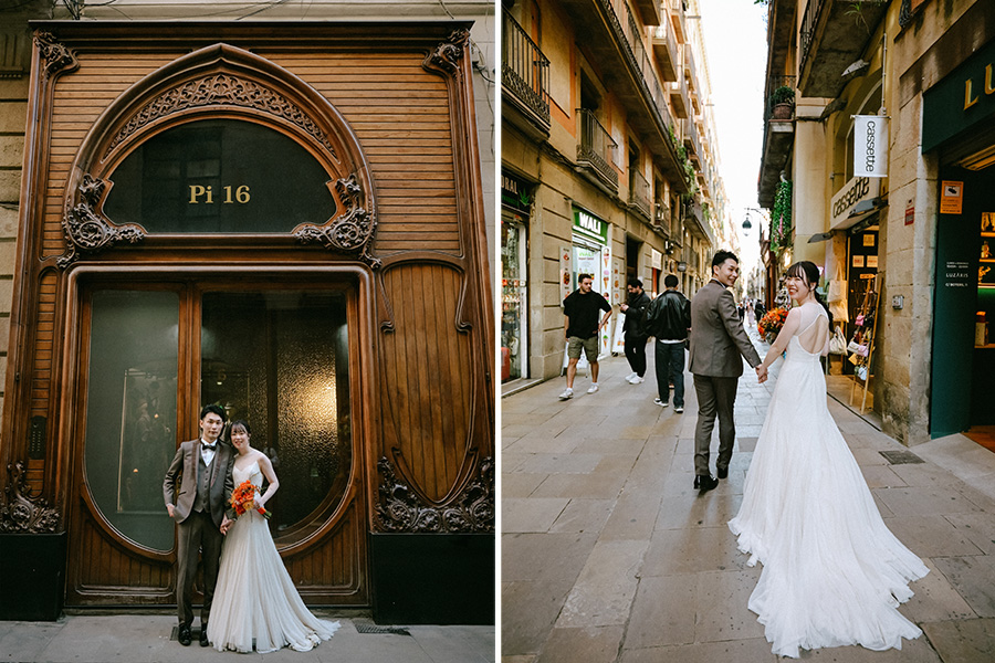 ヨーロッパ結婚式・挙式・ウェディング「スペイン・バルセロナ教会フォトウェディング」フォト