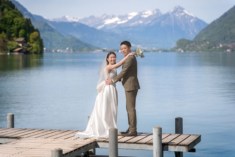 ヨーロッパ結婚式・挙式・ウェディング「スイス（インターラーケン泊）フォトウェディング」卒花フォト・卒花写真