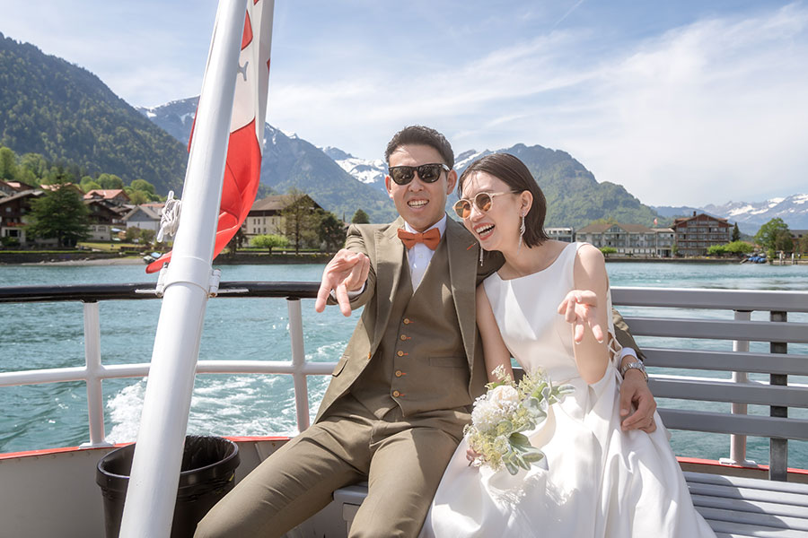 ヨーロッパ結婚式・挙式・ウェディング「スイス（インターラーケン泊）フォトウェディング」卒花フォト・卒花写真