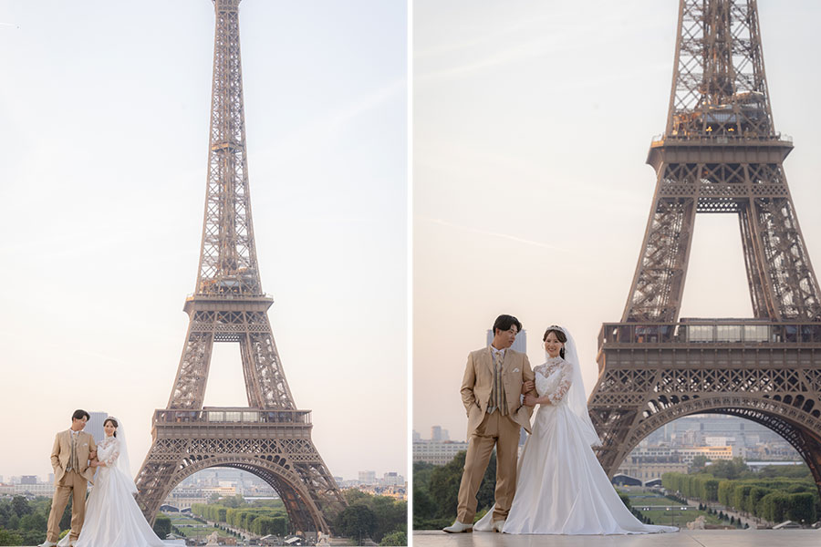 ヨーロッパ結婚式・挙式・ウェディング「フランス・パリ 早朝フォトウェディング」卒花フォト・卒花写真