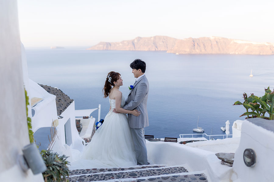 ヨーロッパ結婚式・挙式・ウェディング「ギリシャ・サントリーニ島 フォトウェディング」フォト