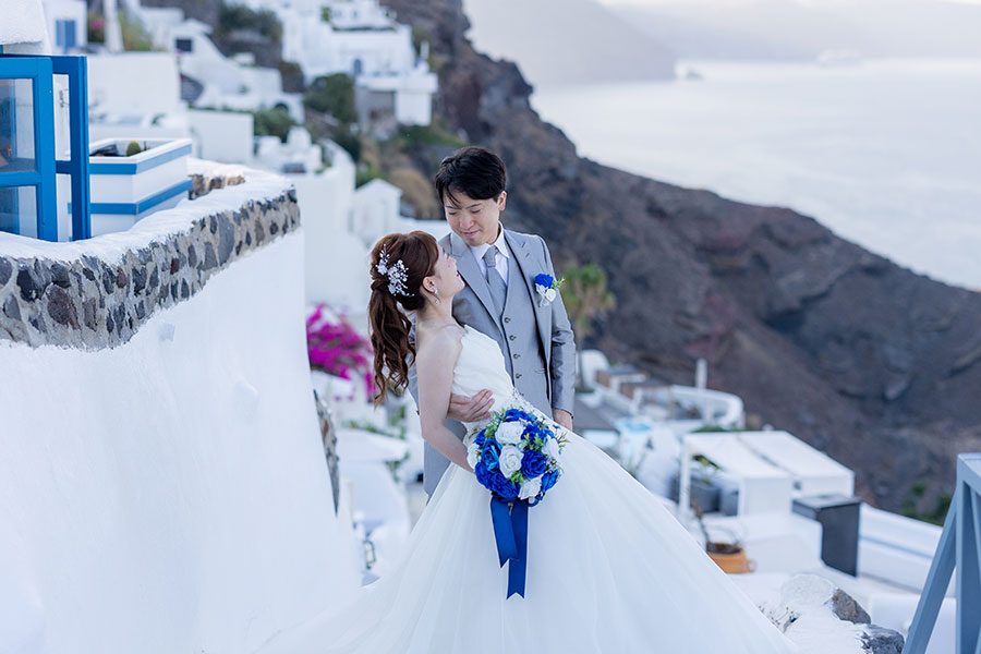 ヨーロッパ結婚式・挙式・ウェディング「ギリシャ・サントリーニ島 フォトウェディング」フォト