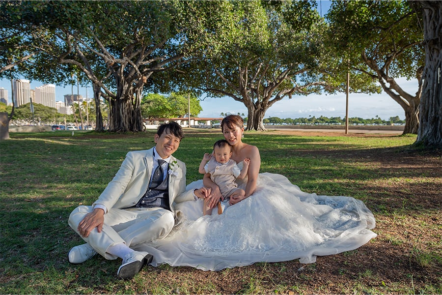 ハワイ結婚式・挙式・ウェディング「セント・アンドリュース・カテドラル教会（大聖堂）」フォト