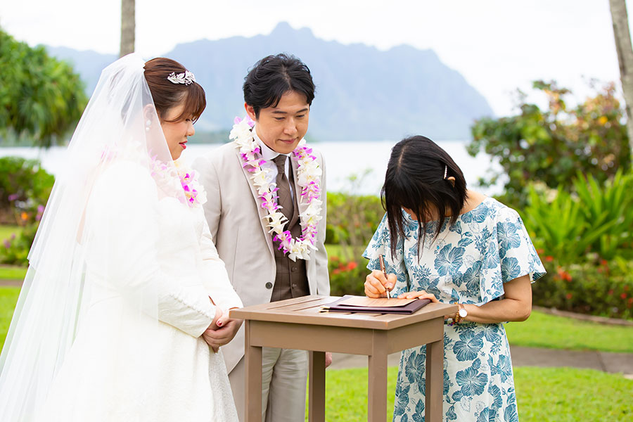ハワイ結婚式・挙式・ウェディング「ザ・プライベート・ガーデン アロハ・ケ･アクア」