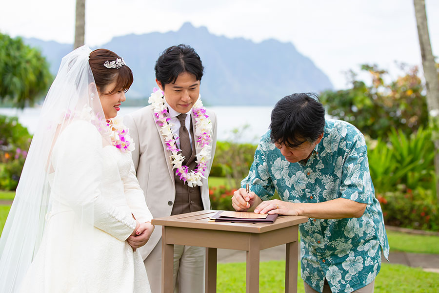 ハワイ結婚式・挙式・ウェディング「ザ・プライベート・ガーデン アロハ・ケ･アクア」