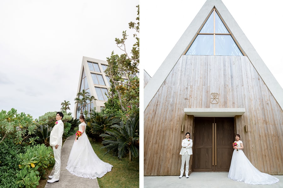 沖縄結婚式・挙式・ウェディング「ザ・ギノザリゾート 美らの教会」フォト・体験写真・体験レポート