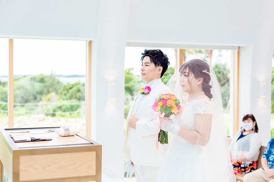 沖縄結婚式・挙式・ウェディング「ザ・ギノザリゾート 美らの教会」フォト・体験写真・体験レポート