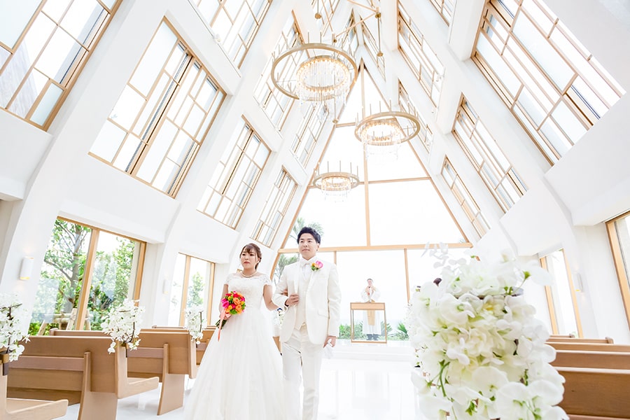 沖縄結婚式・挙式・ウェディング「ザ・ギノザリゾート 美らの教会」フォト・体験写真・体験レポート